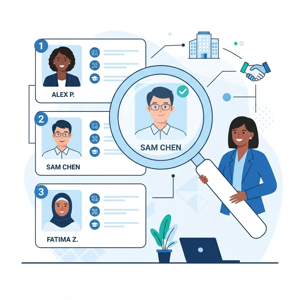 Different types of recruitment illustration