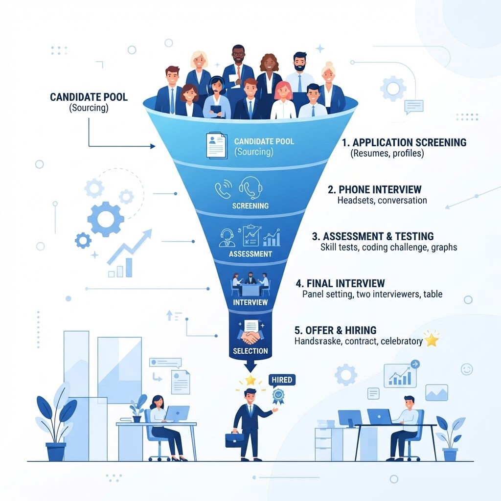 Effective recruitment methods illustration